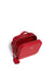 The red Madison mini bag unzipped to show the inside