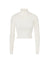 Ghost image of a cropped turtleneck long sleeve top