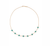 Turquoise and yellow gold starburst necklace